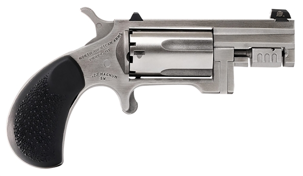 Picture of  North American Arms Snt Sentinel  22 Wmr 5 Shot 1.42" Matte Stainless Steel Barrel, Stainless Cylinder, Matte Stainless Steel Frame, Slip-On Rubber Pebble Grip, Exposed Hammer 744253003714