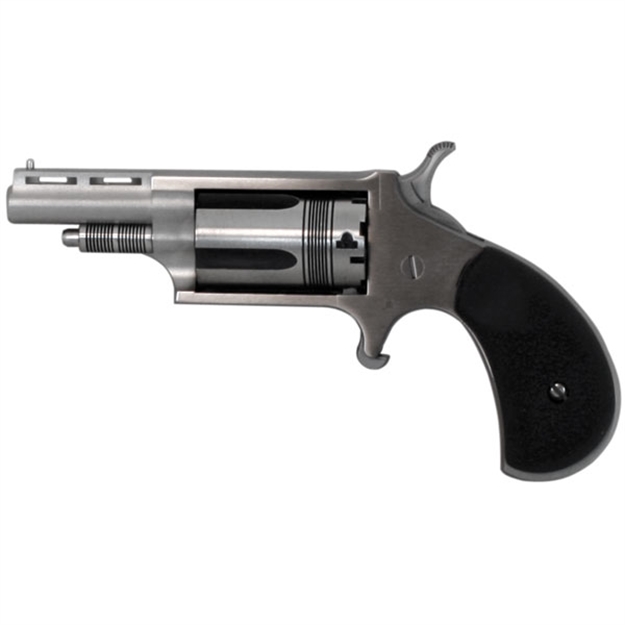 Picture of North American Arms 22Mctw Wasp Combo 22 Lr/22 Wmr 5 Shot 1.63" Stainless Steel Vent Rib Barrel, Stainless Steel Frame & Cylinder, Black Pebbled Rubber Grip, Exposed Hammer NAA-22MC-TW