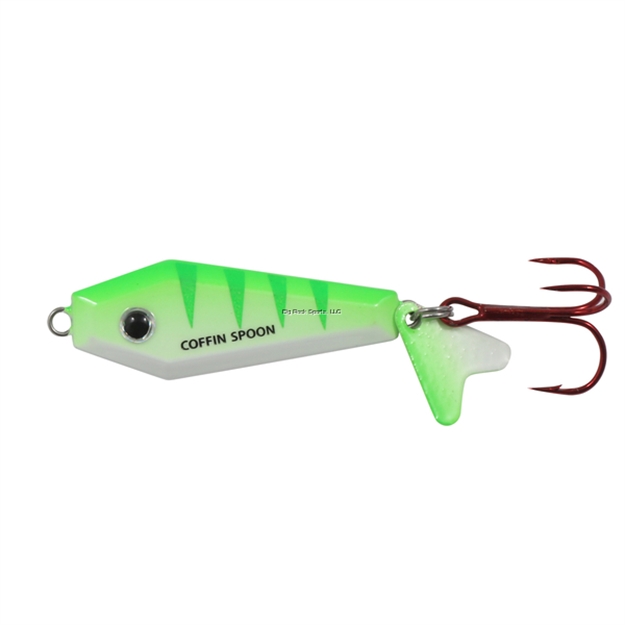 Picture of Northland Buck-Shot Coffin Spoon -1/Cd - 1/8Oz  - UV Glo Perch