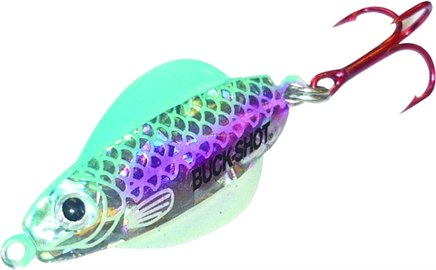 Picture of Northland Fishing Tackle Buck-Shot Glider Spoon 1/4Oz 1/Cd Glo Rainbow