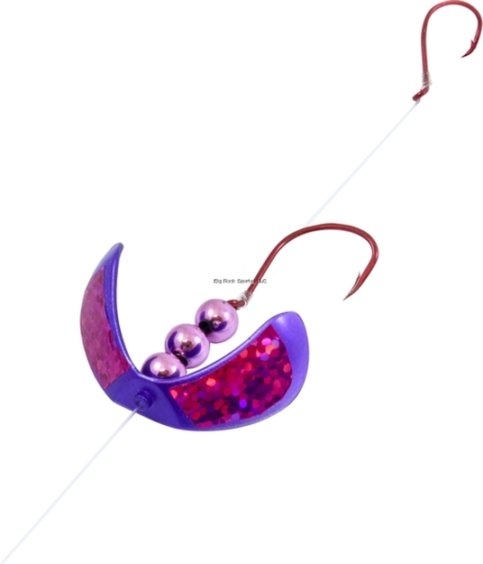 Picture of Northland Fishing Tackle Butterfly Blade Harness 60" Snell, #1 Blade, #2 And #4 Hook, Cisco Purple, 6 Strip Card