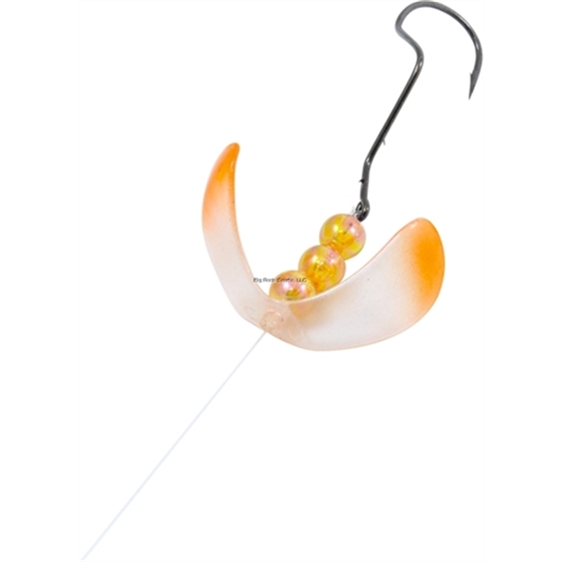 Picture of Northland Fishing Tackle Butterfly Blade Super Death, 60" Snell, #1 Blade, #1/0 Hook, Clear Tip Orange, 6 Strip Card