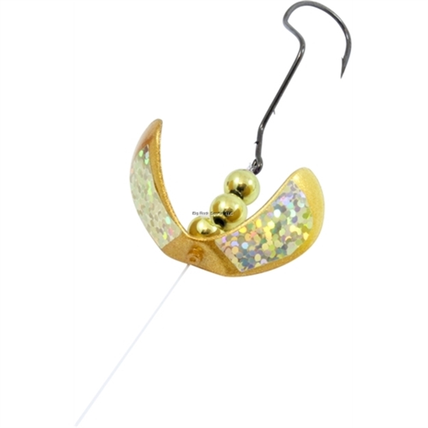Picture of Northland Fishing Tackle Butterfly Blade Super Death, 60" Snell, #1 Blade, #1/0 Hook, Gold Shiner, 6 Strip Card