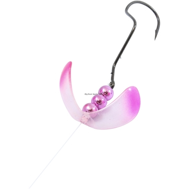 Picture of Northland Fishing Tackle Butterfly Blade Super Death, 60" Snell, #2 Blade, #2/0 Hook, Clear Tip Pink, 6 Strip Card