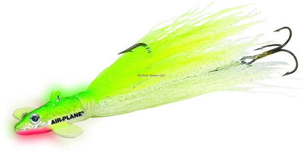 Picture of Northland Fishing Tackle Airplane Jig - 1/Card  - 1 OZ - #3/0 Hook - Super-Glo Perch