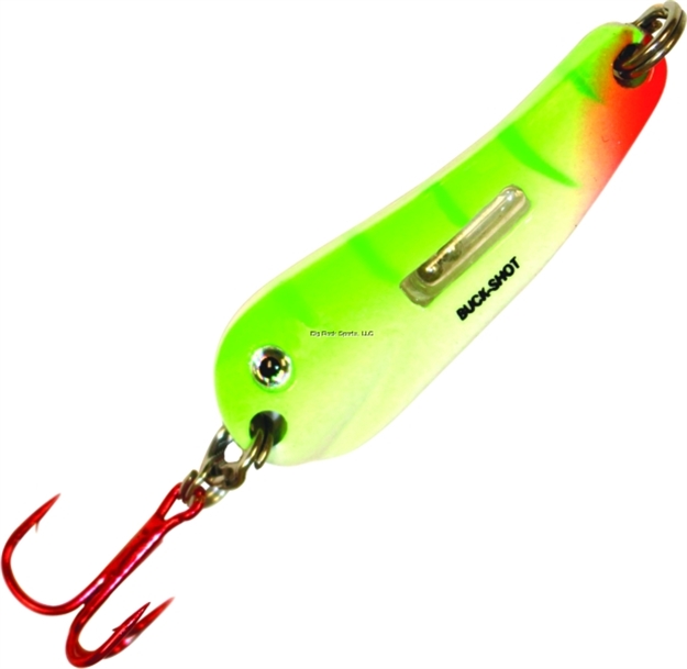 Picture of Northland Fishing Tackle Buck-Shot Flutter Spoon 1/4Oz 1Cd UV Glo-Perch