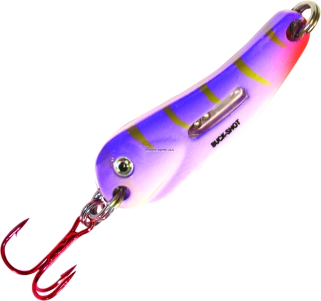 Picture of Northland Fishing Tackle Buck-Shot Flutter Spoon 1/4Oz 1Cd UV Purple Tiger