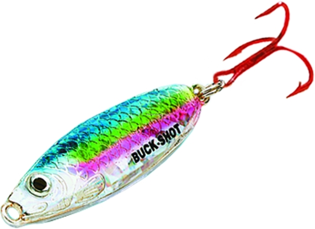 Picture of Northland Fishing Tackle Buck-Shot Rattle Spoon 1/16Oz Glo Rainbow 1Cd