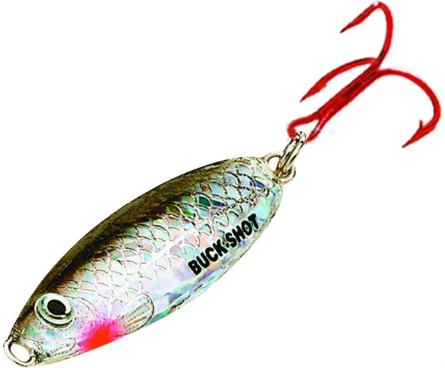 Picture of Northland Fishing Tackle Buck-Shot Rattle Spoon 1/16Oz Silver Shiner 1Cd