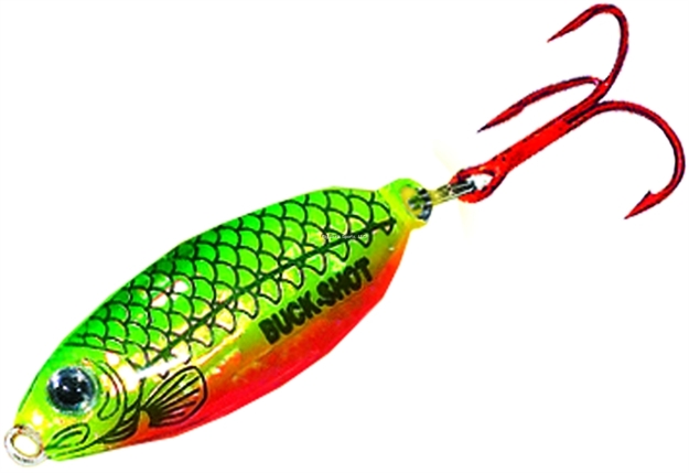 Picture of Northland Fishing Tackle Buck-Shot Rattle Spoon 1/8Oz Super-Glo Firetiger 1Cd