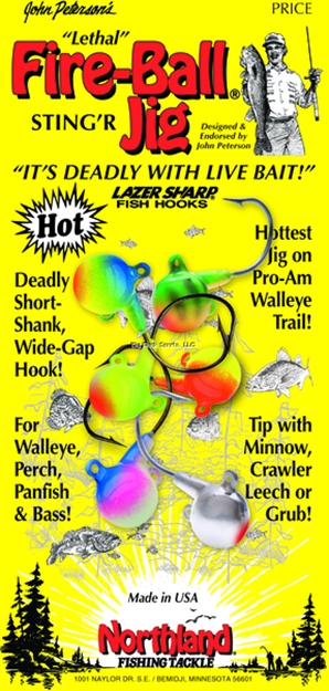 Picture of Northland Fishing Tackle Fire-Ball Jig 1/4 Oz, 6/Cd Neon Assorted