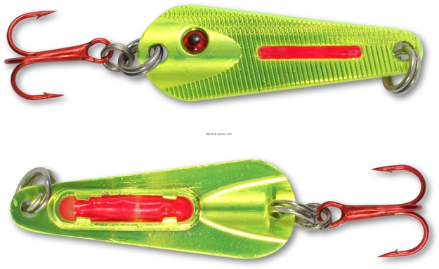 Picture of Northland Fishing Tackle Glo-Shot Spoon 1/Card 1/4Oz Metallic Chartreuse