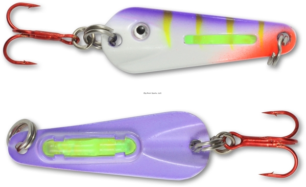 Picture of Northland Fishing Tackle Glo-Shot Spoon 1/Card 1/4Oz UV Purple Tiger
