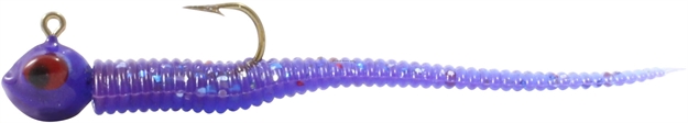 Picture of Northland Fishing Tackle Impulse Jig'n Tail Bloodworm, 1/64Oz, 1-1/2", Purple, 2 Rigged, 2 Replacement Tails