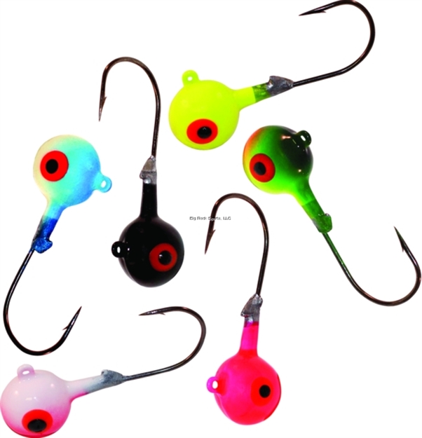 Picture of Northland Fishing Tackle Neon RZ Jig Head 1/16 Oz, 6/Cd UV Assorted