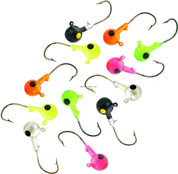 Picture of Northland Fishing Tackle Neon RZ Jig Head 3/16 Oz, 12/Cd UV Assorted
