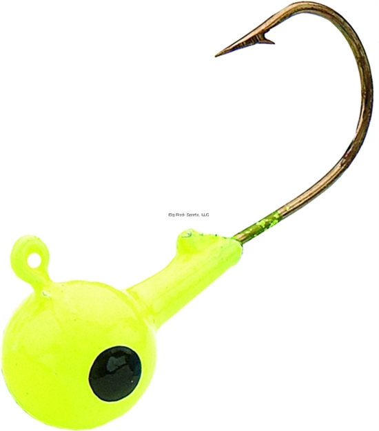 Picture of Northland Fishing Tackle Sink'n Jig Head, 1/8 Oz, SZ 1 Hook, Chartreuse, 7/Bag
