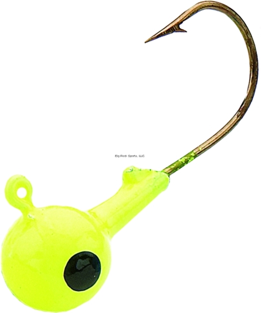 Picture of Northland Fishing Tackle Sink'n Jig Head, 3/16 Oz, 2/0 Hook, Chartreuse, 6/Bag
