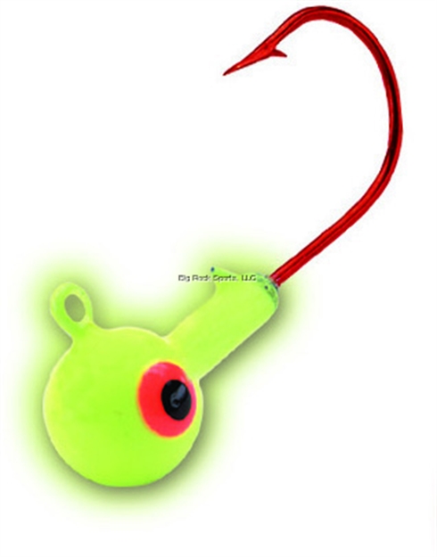 Picture of Northland Fishing Tackle Super-Glo Jig 1/4 Oz, 2/0 Red Hook, 4/Cd Super-Glo Chartreuse