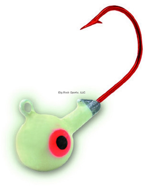 Picture of Northland Fishing Tackle Super-Glo Jig 1/4 Oz, 2/0 Red Hook, 4/Cd Super-Glo Luminescent