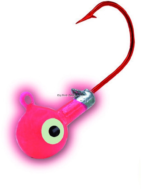 Picture of Northland Fishing Tackle Super-Glo Jig 1/4 Oz, 2/0 Red Hook, 4/Cd Super-Glo Pink