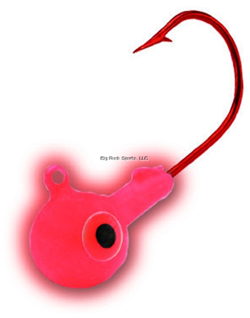 Picture of Northland Fishing Tackle Super-Glo Jig 1/4 Oz, 2/0 Red Hook, 4/Cd Super-Glo Red
