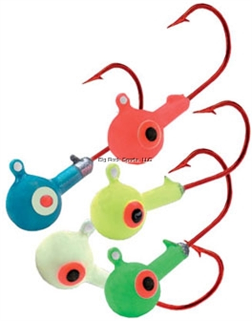 Picture of Northland Fishing Tackle Super-Glo Jig 1/8 Oz, 1/0 Red Hook, 5/Cd Super-Glo Assort