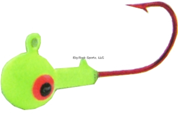 Picture of Northland Fishing Tackle Super-Glo Jig 1/8 Oz, 1/0 Red Hook, 5/Cd Super-Glo Chartreuse
