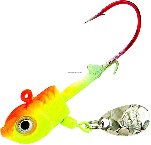 Picture of Northland Fishing Tackle Thumper Jighead, With Spinner, 1/8 Oz, SZ 1 Hook, Sunrise, 2/Card
