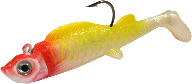 Picture of Northland Fishing Tackle UV Mimic Minnow Swimbait, 2 1/8", 1/8 Oz, SZ 1 Hook, Clown Tiger, Strip Card Mmuv3-55