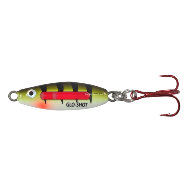 Picture of Northland Glo-Shot Fire-Belly Spoon, 2 1/4", 1/8 Oz, #10 Hook, UV Green Perch, 1Cd