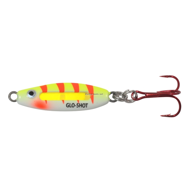 Picture of Northland Glo-Shot Fire-Belly Spoon, 2 3/4", 3/8 Oz, #8 Hook, UV Electric Perch, 1Cd