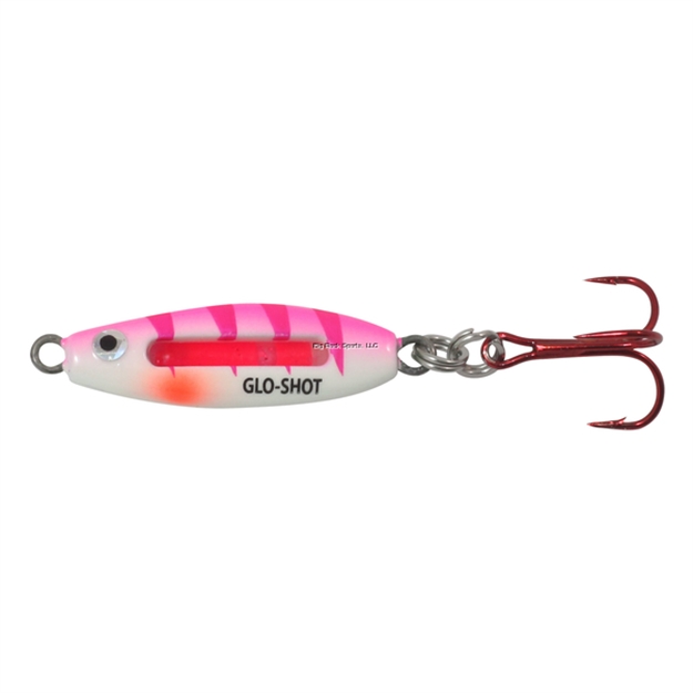 Picture of Northland Glo-Shot Fire-Belly Spoon, 2 5/16", 3/16 Oz, #8 Hook, UV Pink Tiger, 1Cd