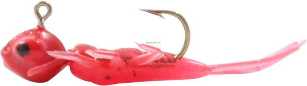 Picture of Northland Fishing Tackle Impulse Rigged Mayfly, 1/32Oz, 1", Bloodworm Red,  2 Rigged, 2 Replacment Tails
