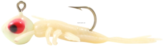 Picture of Northland Fishing Tackle Impulse Rigged Mayfly, 1/32Oz, 1", Glo White,  2 Rigged, 2 Replacment Tails