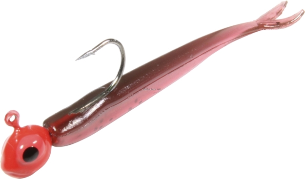 Picture of Northland Fishing Tackle Impulse Rigged Mini Smelt, 1/32Oz, 1-1/4", Bleeding Shad, 2 Rigged, 2 Replacement Tails