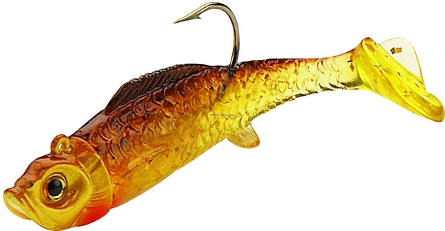 Picture of Northland Fishing Tackle Mimic Minnow Shad Swimbait, 2 1/8", 1/8 Oz, SZ 1 Hook, Gold Shiner, Strip Card