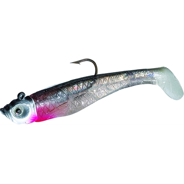 Picture of Northland Fishing Tackle Mimic Minnow Shad Swimbait, 2 1/8", 1/8 Oz, SZ 1 Hook, Silver Shiner, Strip Card