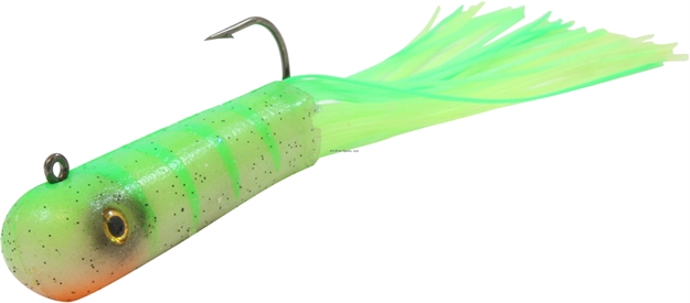 Picture of Northland Fishing Tackle Mimic Minnow Tuff Tube, 1/16Oz, 1-1/2", Glo Perch, 6Ea Strip Card