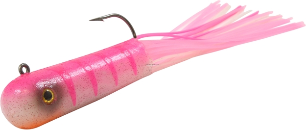 Picture of Northland Fishing Tackle Mimic Minnow Tuff Tube, 1/8Oz, 2-1/2",Pink Tiger, 6Ea Strip Card
