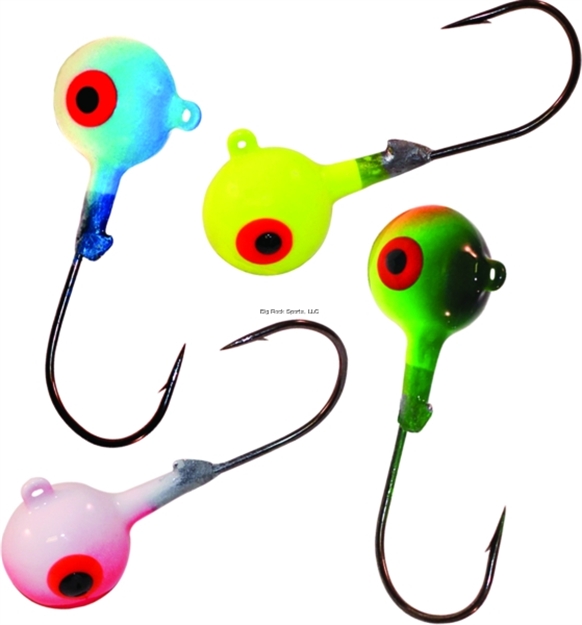 Picture of Northland Fishing Tackle Neon RZ Jig Head 3/8 Oz, 4/Cd UV Assorted