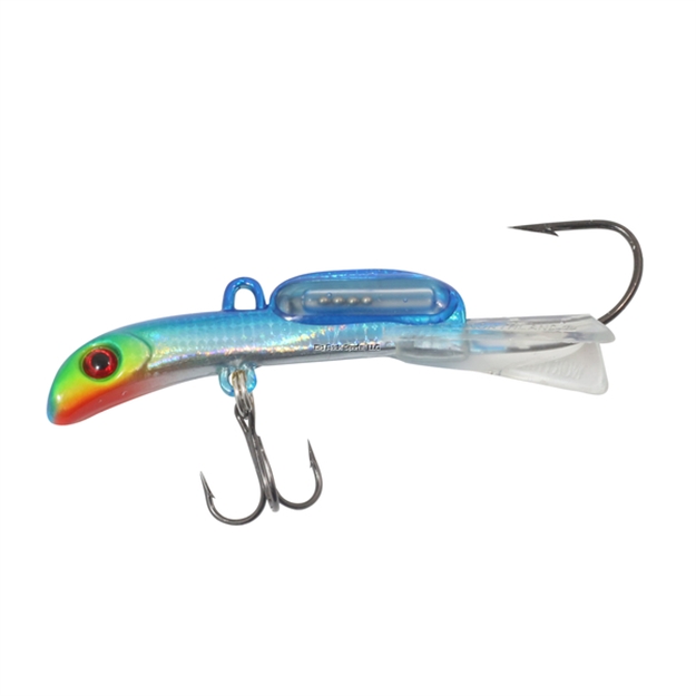Picture of Northland Rattlin' Puppet Minnow, 2 1/2", 1/4 Oz, #10 Treble, #2/0 Back Hook, Parrot Shiner, 1Cd