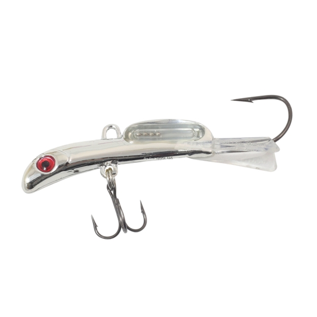 Picture of Northland Rattlin' Puppet Minnow, 2 1/2", 1/4 Oz, #10 Treble, #2/0 Back Hook, Silver Shiner, 1Cd
