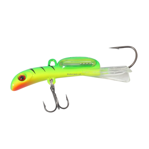 Picture of Northland Rattlin' Puppet Minnow, 2 1/2", 1/4 Oz, #10 Treble, #2/0 Back Hook, UV Firetiger, 1Cd