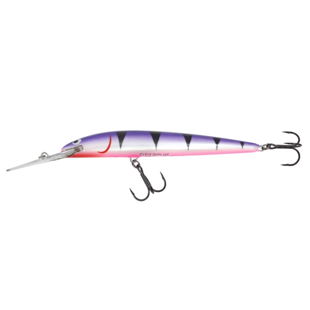 Picture of Northland Rumble Stick, Floating-Diving, 4-1/2",  3/8 Oz, 2 #4 Treble Hks, Diving Depth 18-25', Purple Tiger