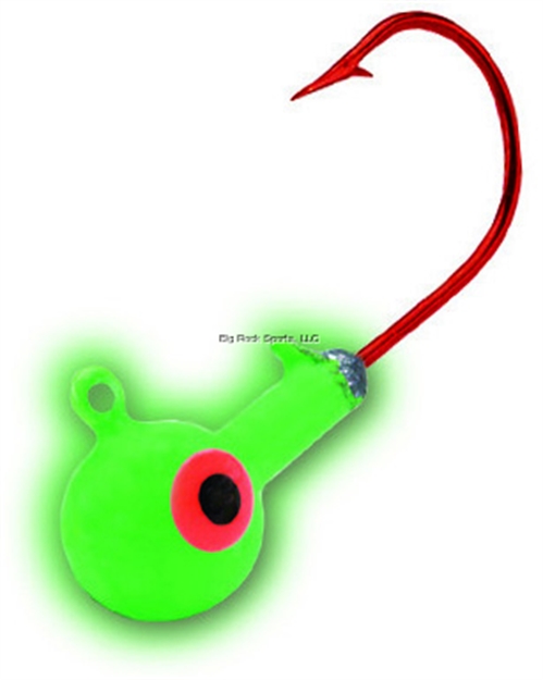 Picture of Northland Fishing Tackle Super-Glo Jig 1/4 Oz, 2/0 Red Hook, 4/Cd Super-Glo Green