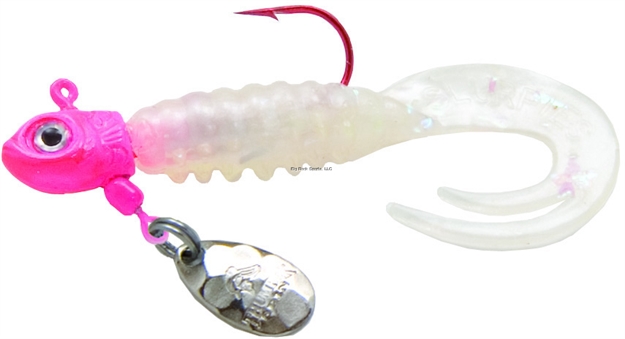 Picture of Northland Thumper Crappie King Jig, With Spinner, 1/16 Oz, SZ 2 Hook, Pinky, 6/Card
