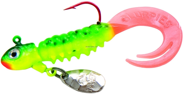 Picture of Northland Thumper Crappie King Jig, With Spinner, 1/32 Oz, SZ 4 Hook, Firetiger, 6/Card