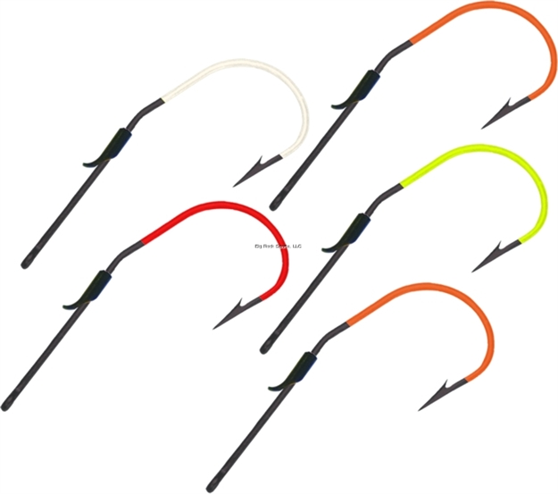 Picture of Northland Fishing Tackle UV Crawler Hauler Hook Assortment, Size 2, Barbed, Cone Cut Point, Super-Glo Assorted, 5/Bag