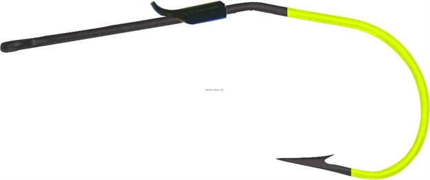 Picture of Northland Fishing Tackle UV Crawler Hauler Hook, Size 2, Super-Glo Chartreuse, 5 Per Bag